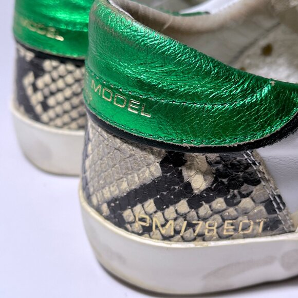 Philippe Model Distressed Leather Sneakers - Picture 14 of 16